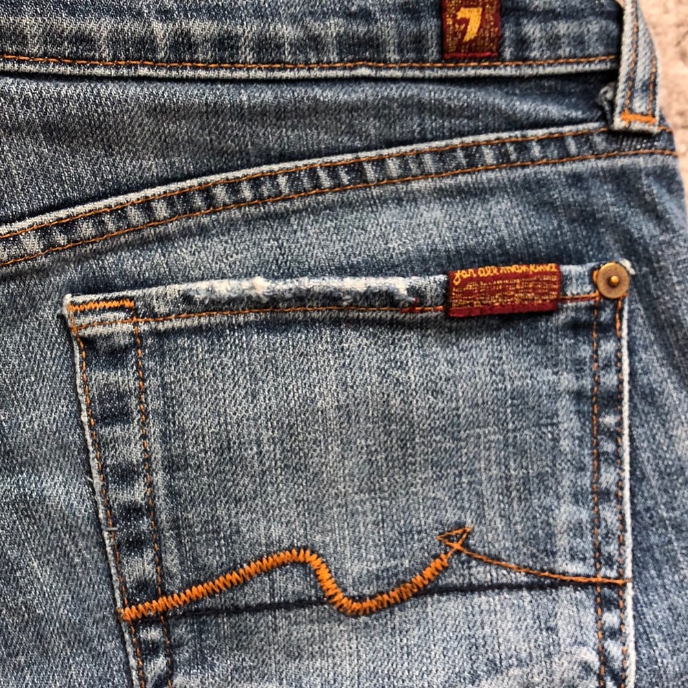 7 for all mankind bootcut denim capri (price firm)